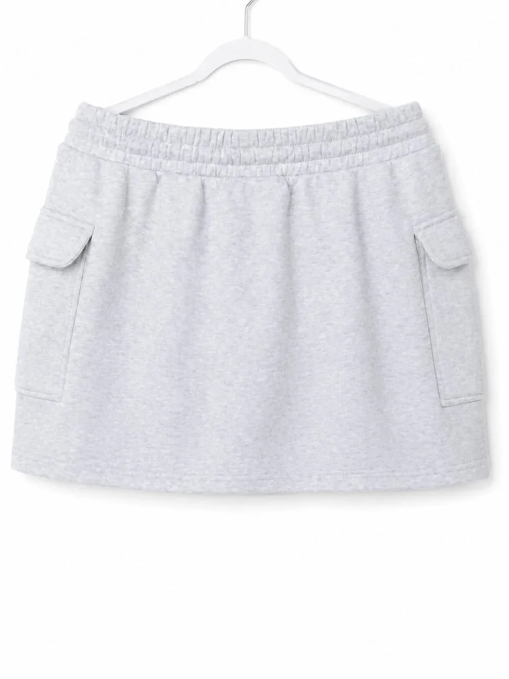 Gray Cargo Fleece Mini Skirt - Size Large - Picture 3 of 4